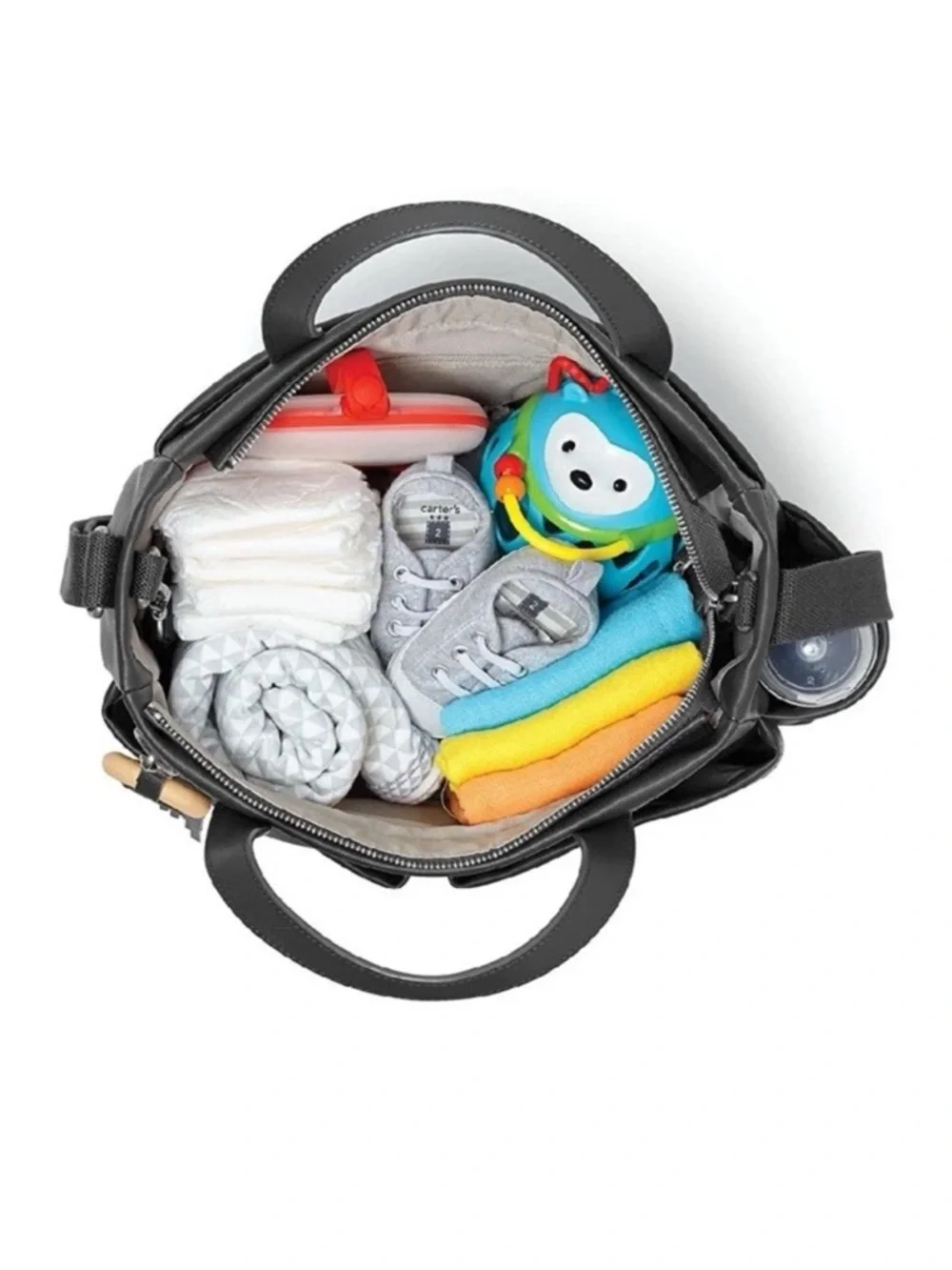 Skip Hop | Greenwich Simply Chic Diaper Bag Smoke Tote Changing Bag